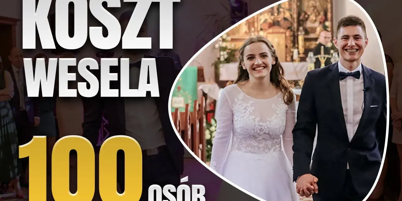 Ile kosztuje wesele na 100 osób? Młoda para trzyma się za ręce, uśmiechnięta, w kościele.